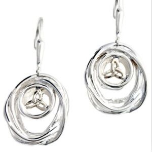 Vintage Keith Jack  Sterling Silver 925 Celtic Cradle of Life  dangle Earrings